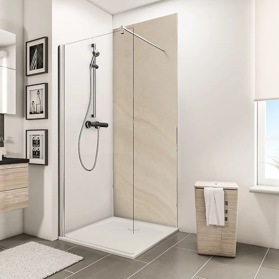 Panneau mural salle de bains l.100 x H.210 cm, effet pierre arcose, DécoDesign Décor-Schulte Best