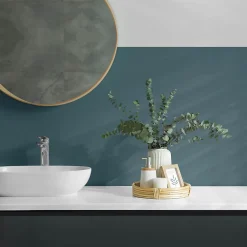 Wallfluent Panneau Mural TV 120x60 cm Motif Floral En Carreaux 1 pièce