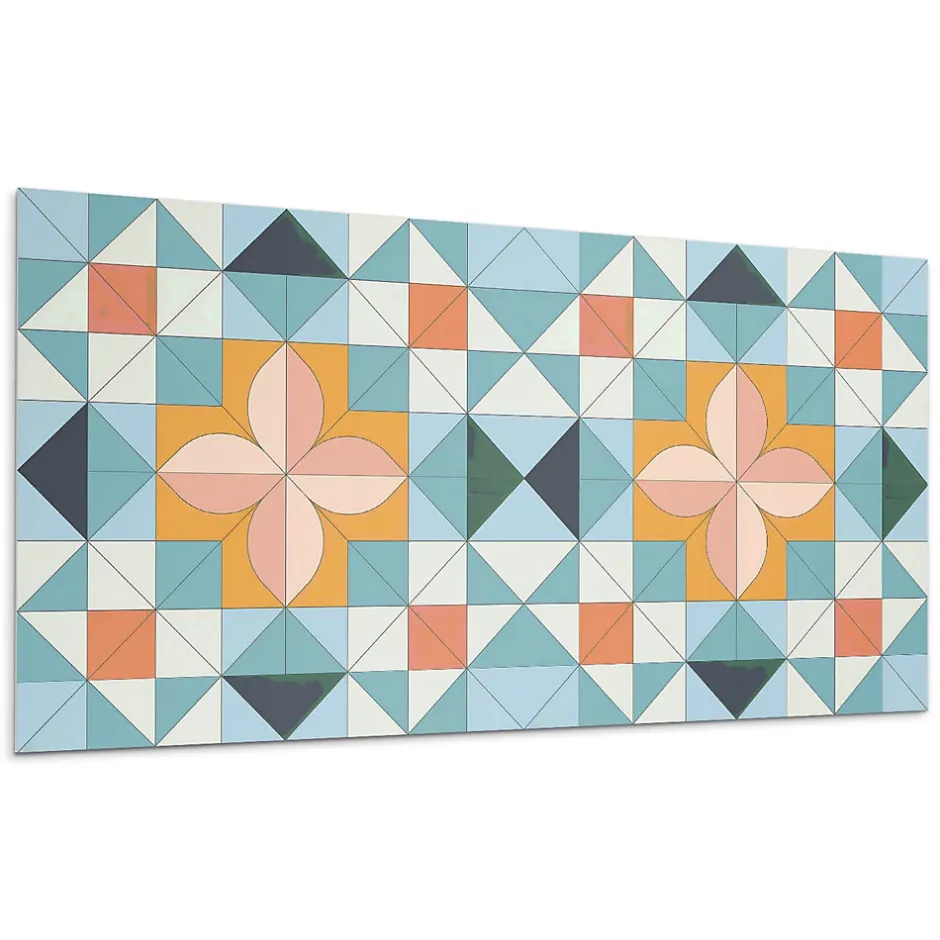 Panneau Mural TV 120x60 cm Géométrie Des Formes 1 pièce-Wallfluent Discount