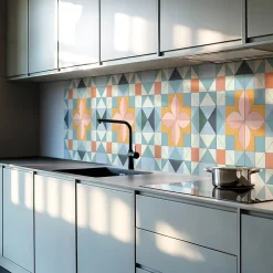 Panneau Mural TV 120x60 cm Géométrie Des Formes 1 pièce-Wallfluent Discount