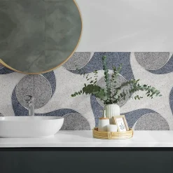 Wallfluent Panneau Mural TV 100x50 cm Motifs Élégants 1 pièce