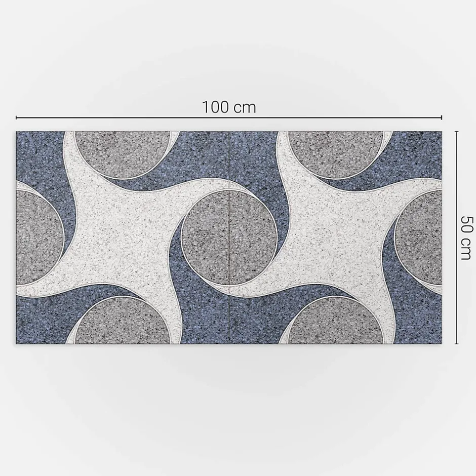 Wallfluent Panneau Mural TV 100x50 cm Motifs Élégants 1 pièce
