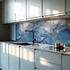 Panneau Mural TV 100x50 cm Motif Floral Avec Des Oiseaux 1 pièce-Wallfluent Best