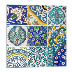 Panneau Mural TV 50x50 cm Motifs Céramiques En Mosaïque 4 pièces-Wallfluent Sale