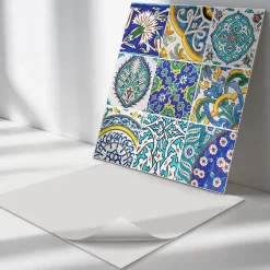 Panneau Mural TV 50x50 cm Motifs Céramiques En Mosaïque 4 pièces-Wallfluent Sale