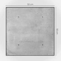 Panneau Mural TV 50x50 cm Texture Du Béton Brut 4 pièces-Wallfluent Online