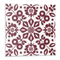 Panneau Mural TV 50x50 cm Motif Floral Avec Des Feuilles 4 pièces-Wallfluent Hot