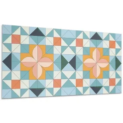 Panneau Mural TV 100x50 cm Géométrie Des Formes 1 pièce-Wallfluent Online