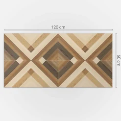 Wallfluent Panneau Mural TV 120x60 cm Motif De Panneau En Bois 1 pièce