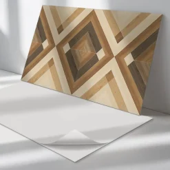 Wallfluent Panneau Mural TV 120x60 cm Motif De Panneau En Bois 1 pièce