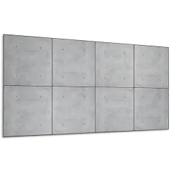 Wallfluent Panneau Mural TV 120x60 cm Texture Du Béton Brut 1 pièce