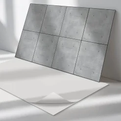 Wallfluent Panneau Mural TV 120x60 cm Texture Du Béton Brut 1 pièce