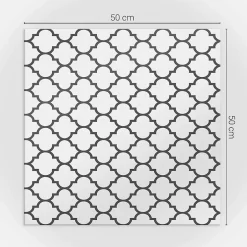 Wallfluent Panneau Mural TV 50x50 cm Motif À Formes Symétriques 4 pièces