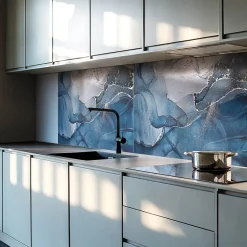 Wallfluent Panneau Mural TV 120x60 cm Motif Floral Avec Des Oiseaux 1 pièce