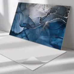 Wallfluent Panneau Mural TV 120x60 cm Motif Floral Avec Des Oiseaux 1 pièce