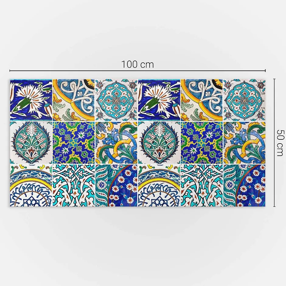 Panneau Mural 100x50 cm Mosaïque De Pierre Veinée 1 pièce-Wallfluent Clearance