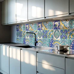 Panneau Mural 100x50 cm Mosaïque De Pierre Veinée 1 pièce-Wallfluent Clearance