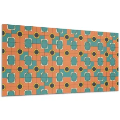 Wallfluent Panneau Mural 120x60 cm Triangles Géométriques Dans L'agencement 1 pièce