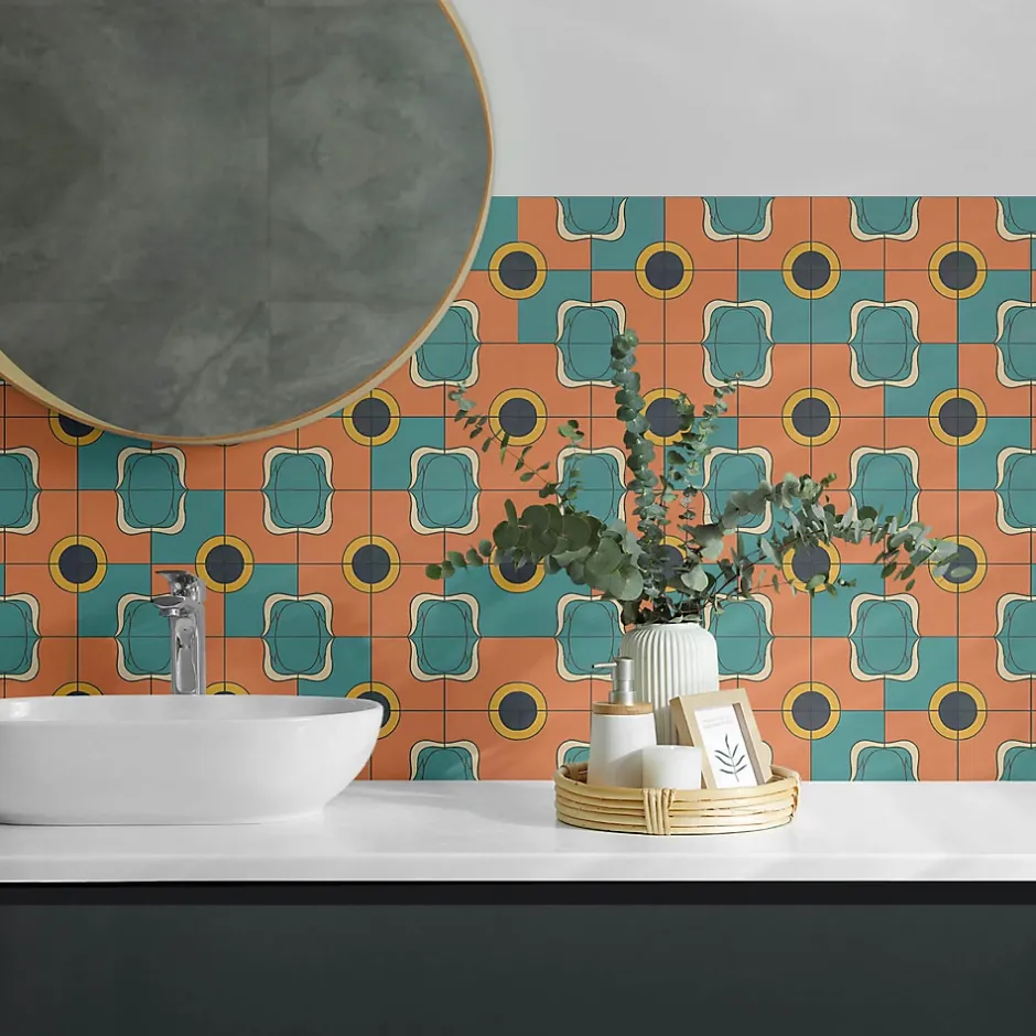 Wallfluent Panneau Mural 120x60 cm Triangles Géométriques Dans L'agencement 1 pièce