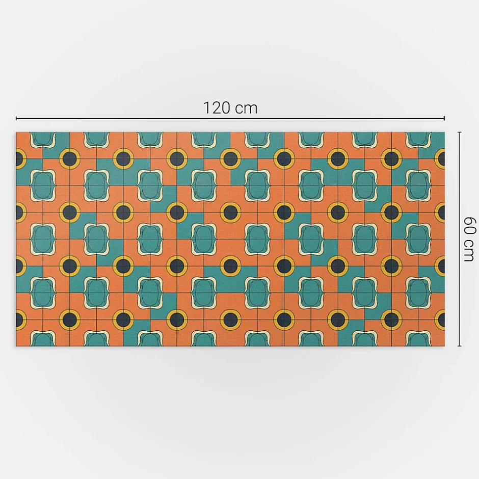 Wallfluent Panneau Mural 120x60 cm Triangles Géométriques Dans L'agencement 1 pièce