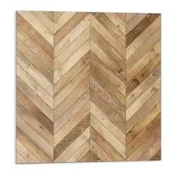 Panneau Mural 50x50 cm Motif En Chevrons Pour Le Bois 4 pièces-Wallfluent Online
