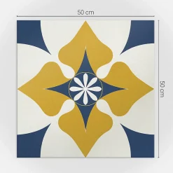 Panneau Mural 50x50 cm Motif Floral Symétrique 4 pièces-Wallfluent Best