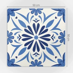 Wallfluent Panneau Mural 50x50 cm Motif Floral En Arrière-Plan 4 pièces
