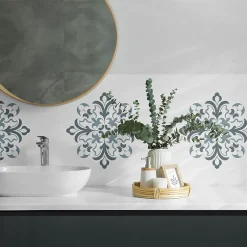 Wallfluent Panneau Mural 100x50 cm Motif Floral Orné 1 pièce