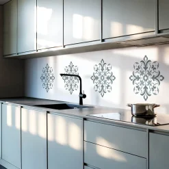 Wallfluent Panneau Mural 100x50 cm Motif Floral Orné 1 pièce