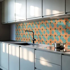 Panneau Mural 100x50 cm Triangles Géométriques Dans L'agencement 1 pièce-Wallfluent Clearance