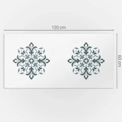 Wallfluent Panneau Mural 120x60 cm Motif Floral Orné 1 pièce