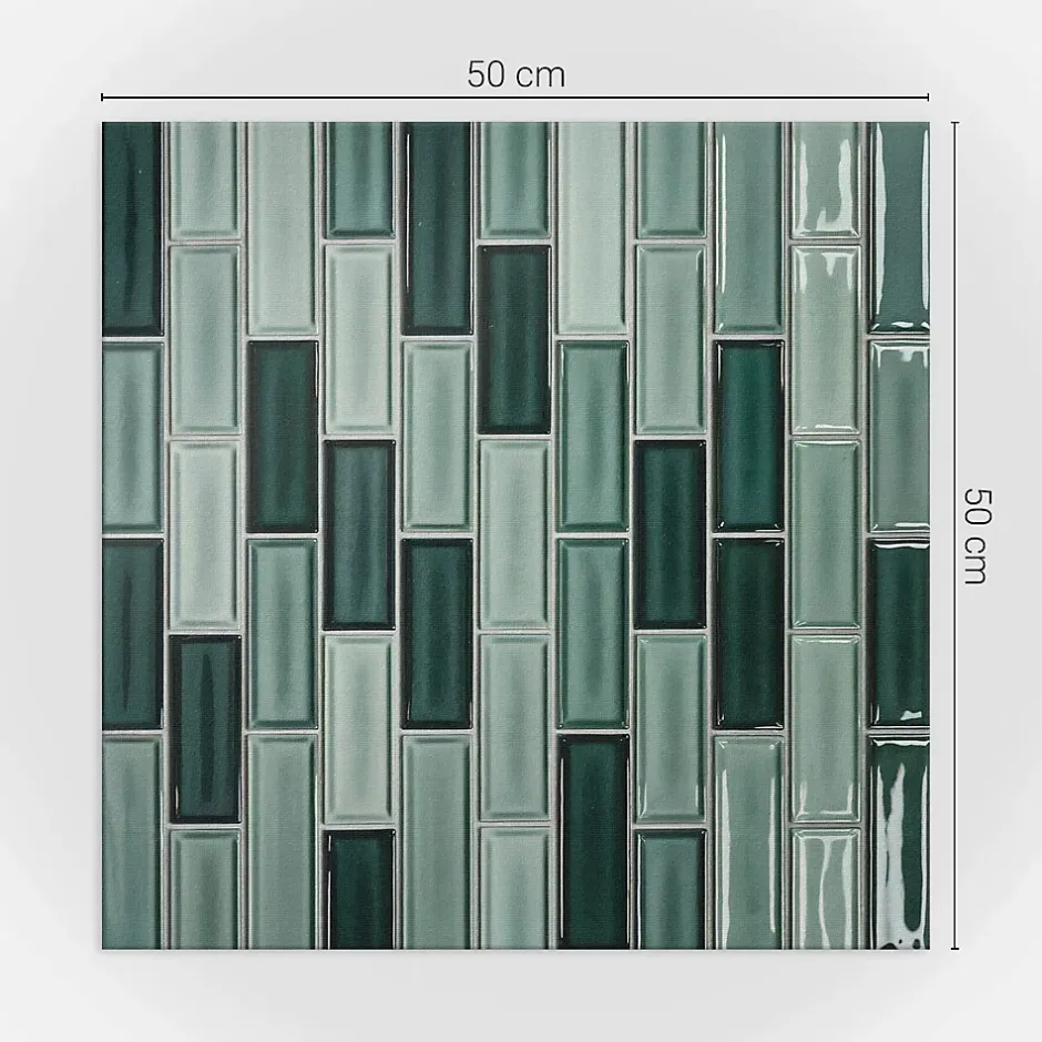 Panneau Mural 50x50 cm Mosaïque Rectangulaire Dans Les Tons 4 pièces-Wallfluent Sale