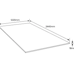 Panneau OSB 3 - 244 x 122 cm, ép.18 mm (vendu au panneau)