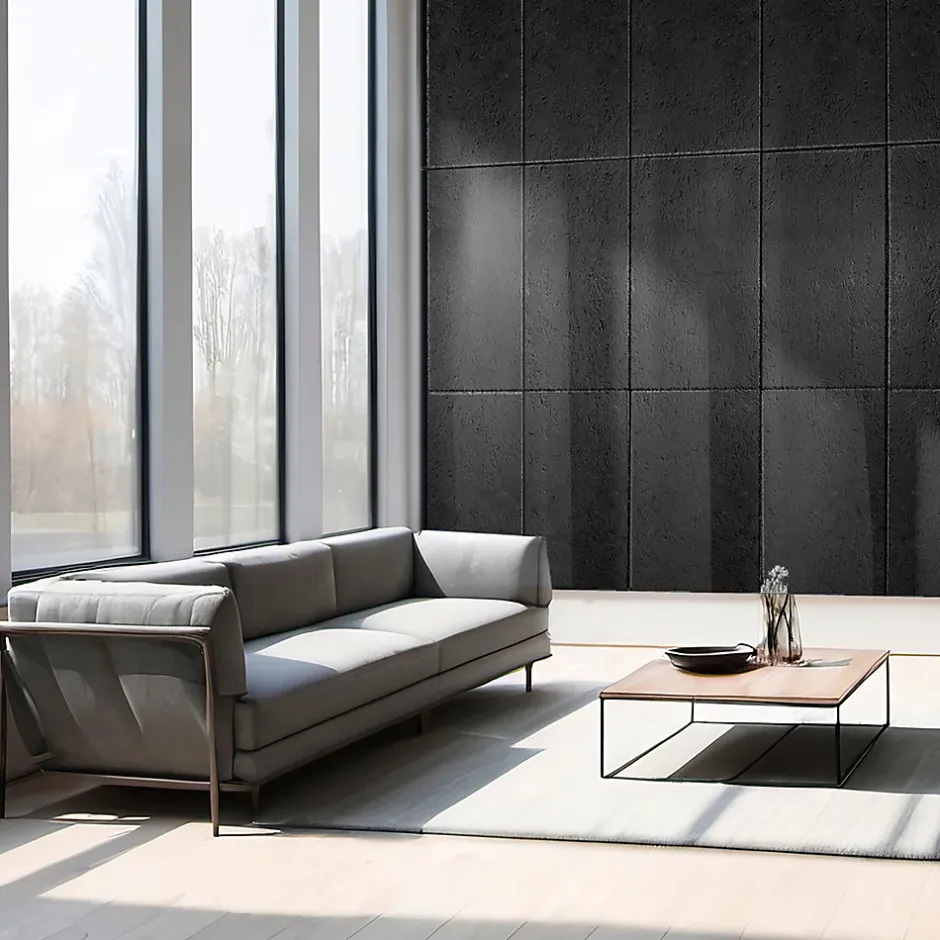 Panneau OSB-3 peint noir 122 x 60 x 1,5 cm-Foge New