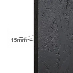 Panneau OSB-3 peint noir 122 x 60 x 1,5 cm-Foge New
