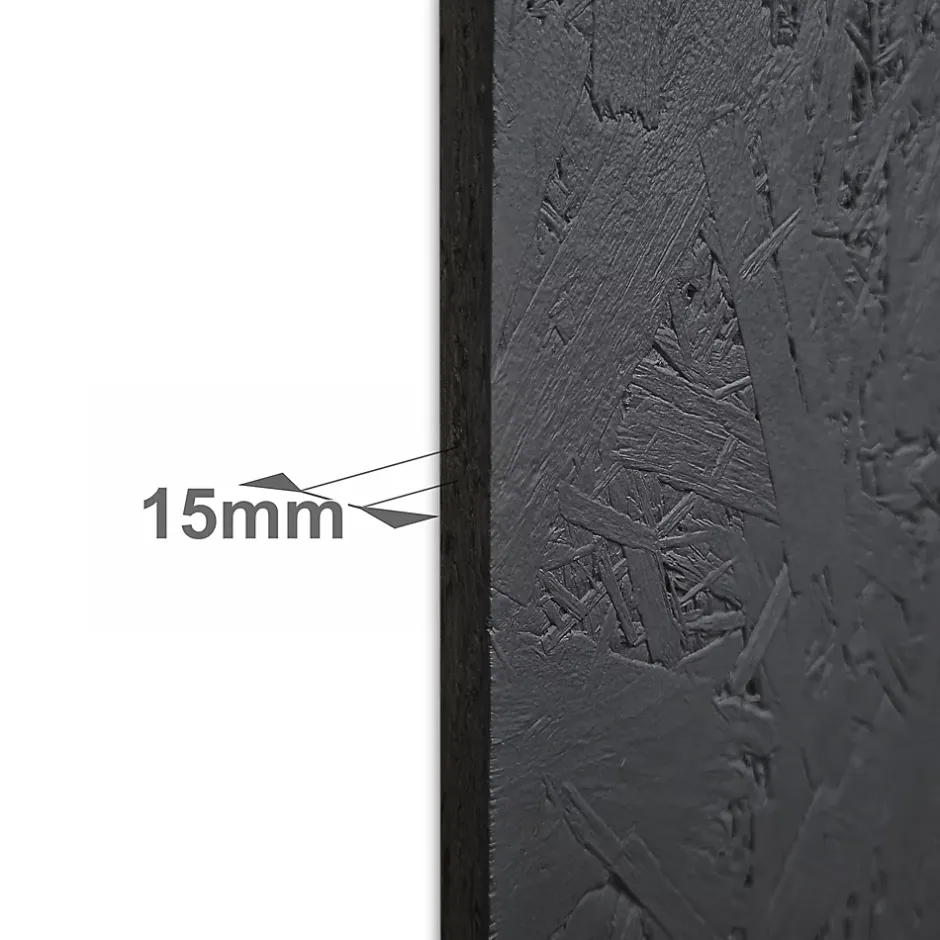 Panneau OSB-3 peint noir 122 x 60 x 1,5 cm-Foge New
