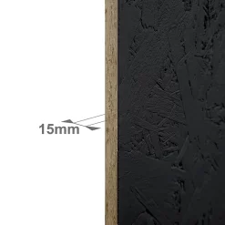Panneau OSB-3 peint noir 122 x 60 x 1,5 cm-Foge New