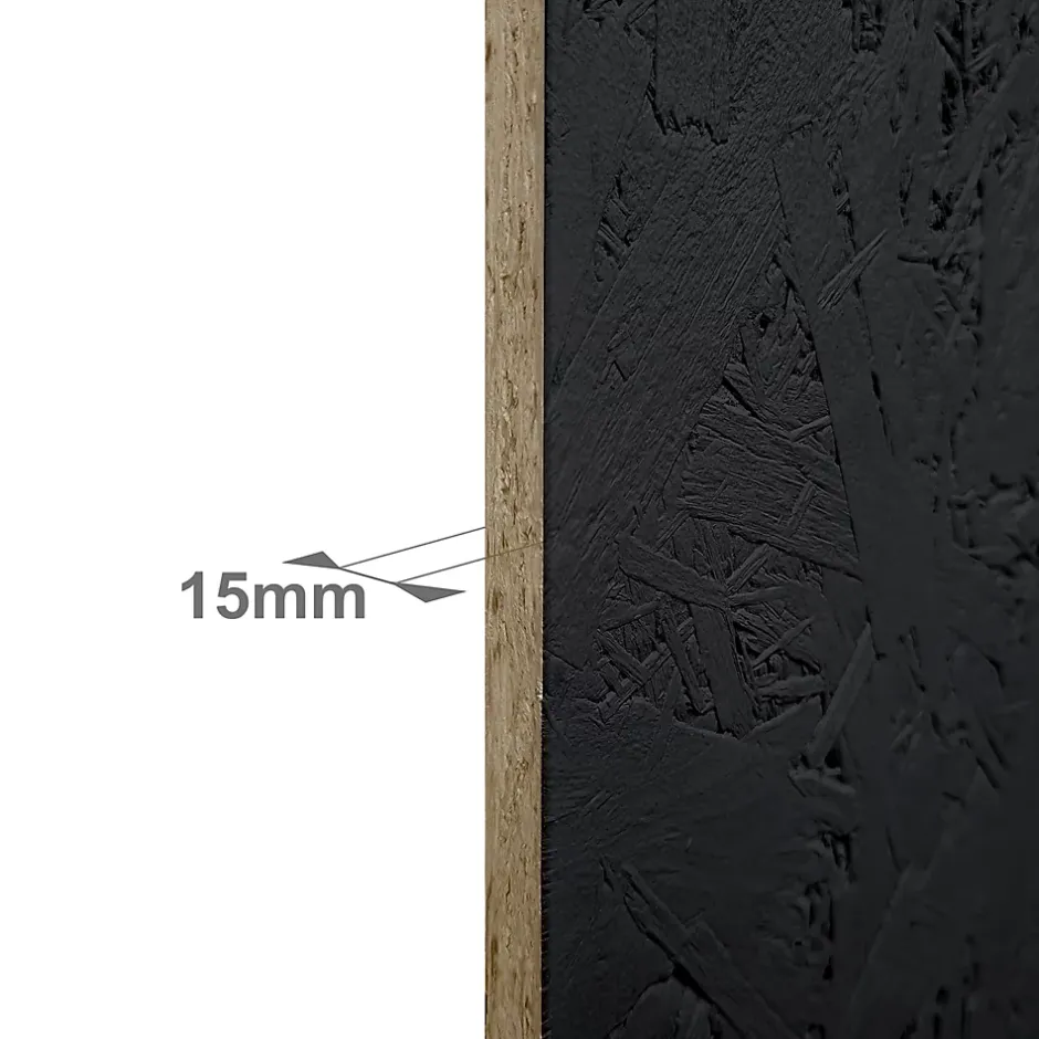 Panneau OSB-3 peint noir 122 x 60 x 1,5 cm-Foge New