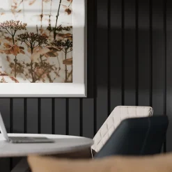 Radex Panneau tasseau décoratif Maya en MDF noir 275X60CM ép.14mm