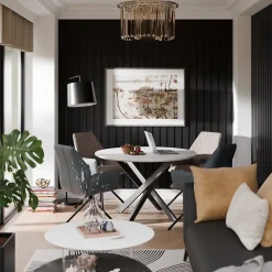 Panneau tasseau décoratif Maya en MDF noir 275X90CM ép.14mm-Radex Hot