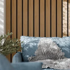 Panneau tasseau décoratif Maya en MDF effet chêne 275X60CM ép.14mm-Radex Discount