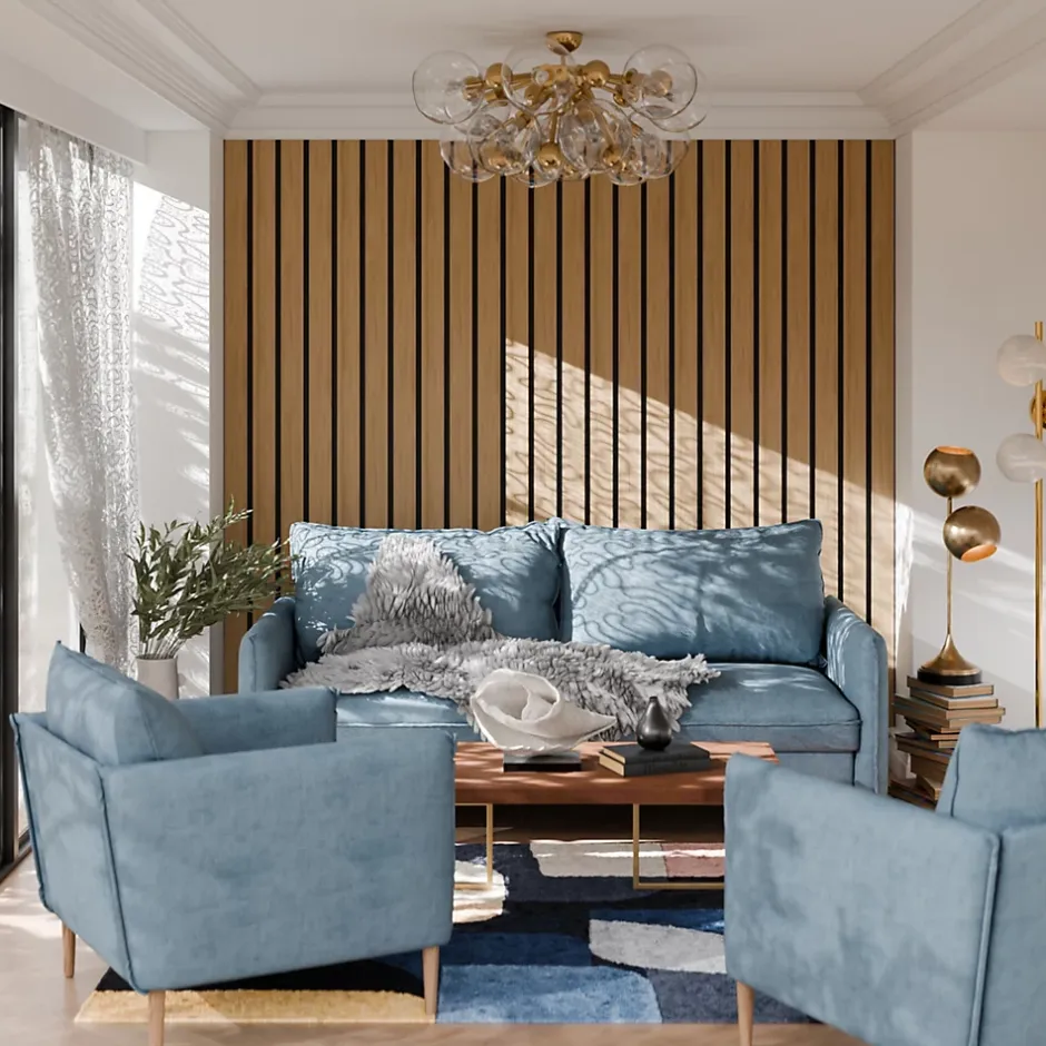 Panneau tasseau décoratif Maya en MDF effet chêne 275X60CM ép.14mm-Radex Discount