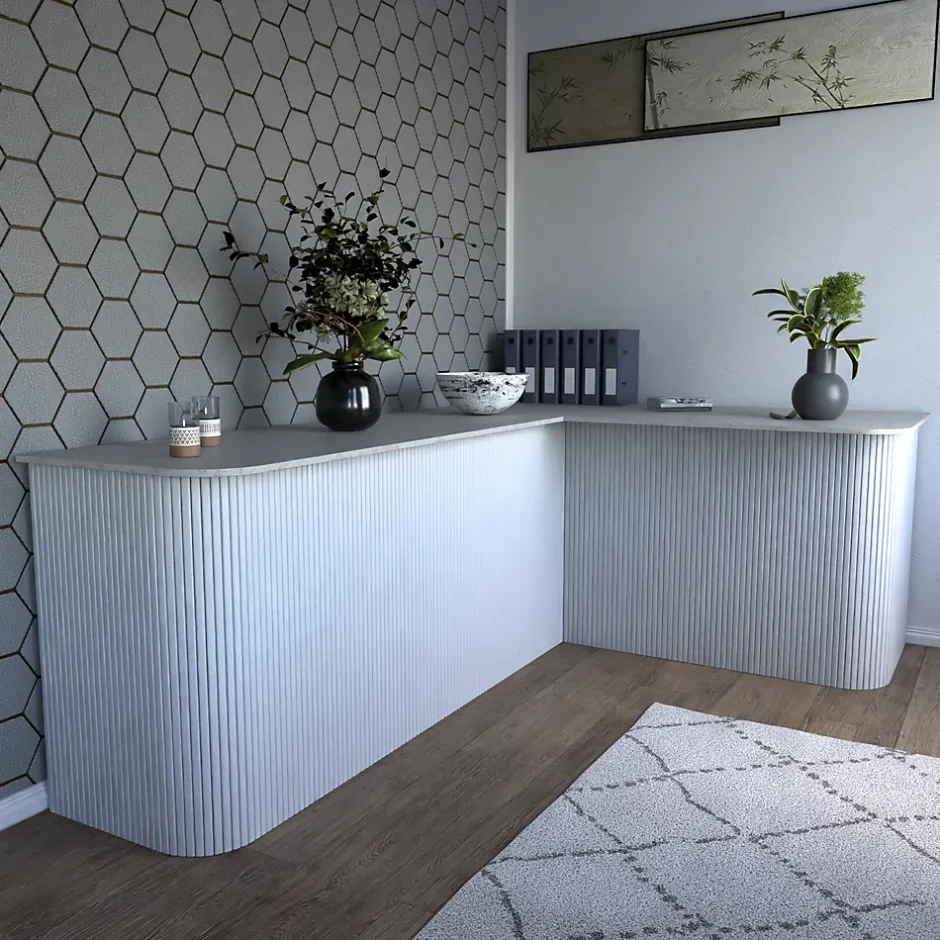 Panneau tasseau flexible Ella 275x90 cm – Lamelles MDF finition noir sur tissu-Radex