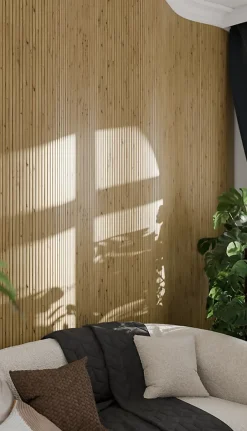 Radex Panneau tasseau flexible MDF Ella effet chêne clair 90X40 cm