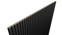 Panneau tasseau flexible Ella 275x60 cm – Lamelles MDF finition noire sur tissu-Radex Online