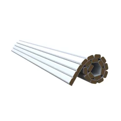 Radex Panneau tasseau flexible Ella 275x60 cm – Lamelles MDF finition blanc sur tissu