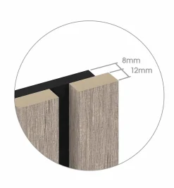 Panneau tasseau MDF coloris chêne naturel 280 x 90 cm-Foge