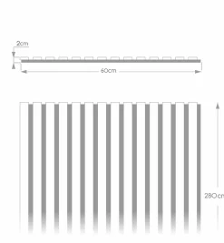 Foge Panneau tasseau MDF coloris chêne naturel 280 x 60 cm
