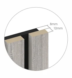 Panneau tasseau MDF coloris chêne blanc 280 x 90 cm-Foge New