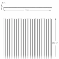Panneau tasseau MDF coloris chêne blanc 280 x 90 cm-Foge New